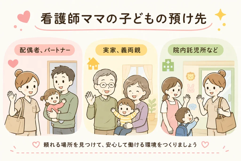 ママ看護師夜勤の日の子どもの預け先