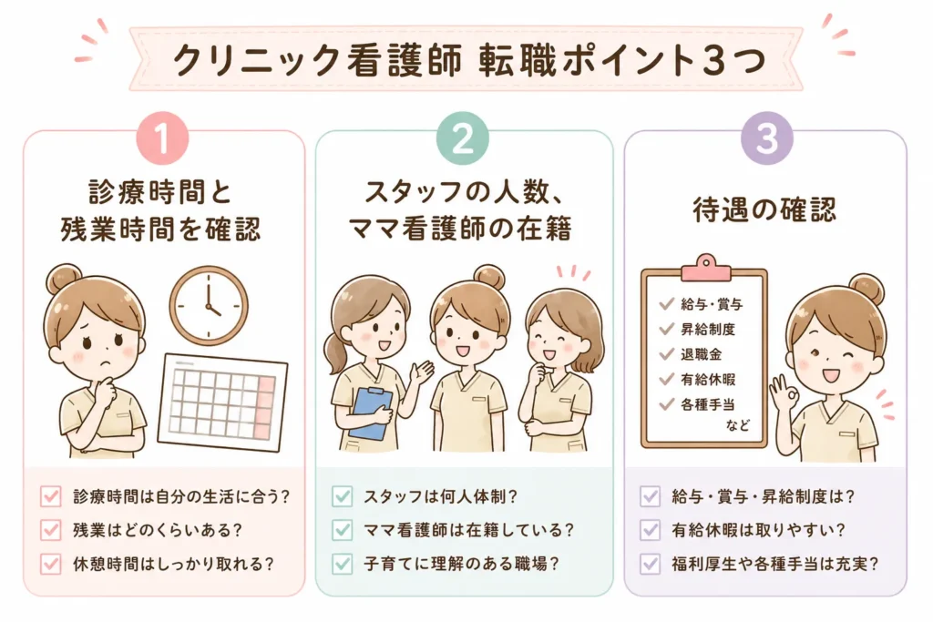 クリニックに転職する際のポイント