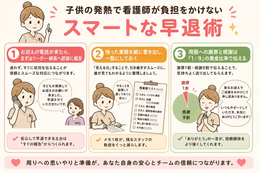 看護師子供が発熱した時の対応