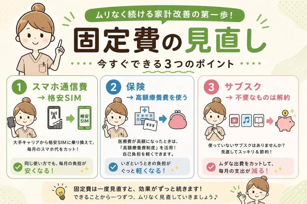 固定費の見直しの図解