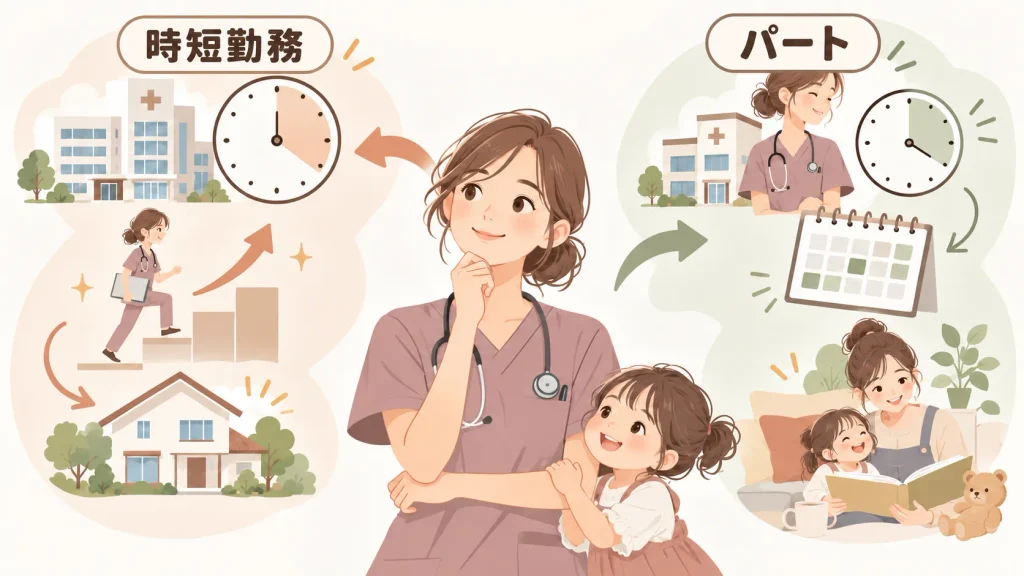 看護師時短勤務かパートか