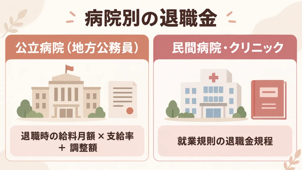 病院別の退職金