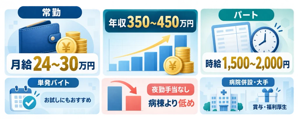 健診センター看護師の給料・年収